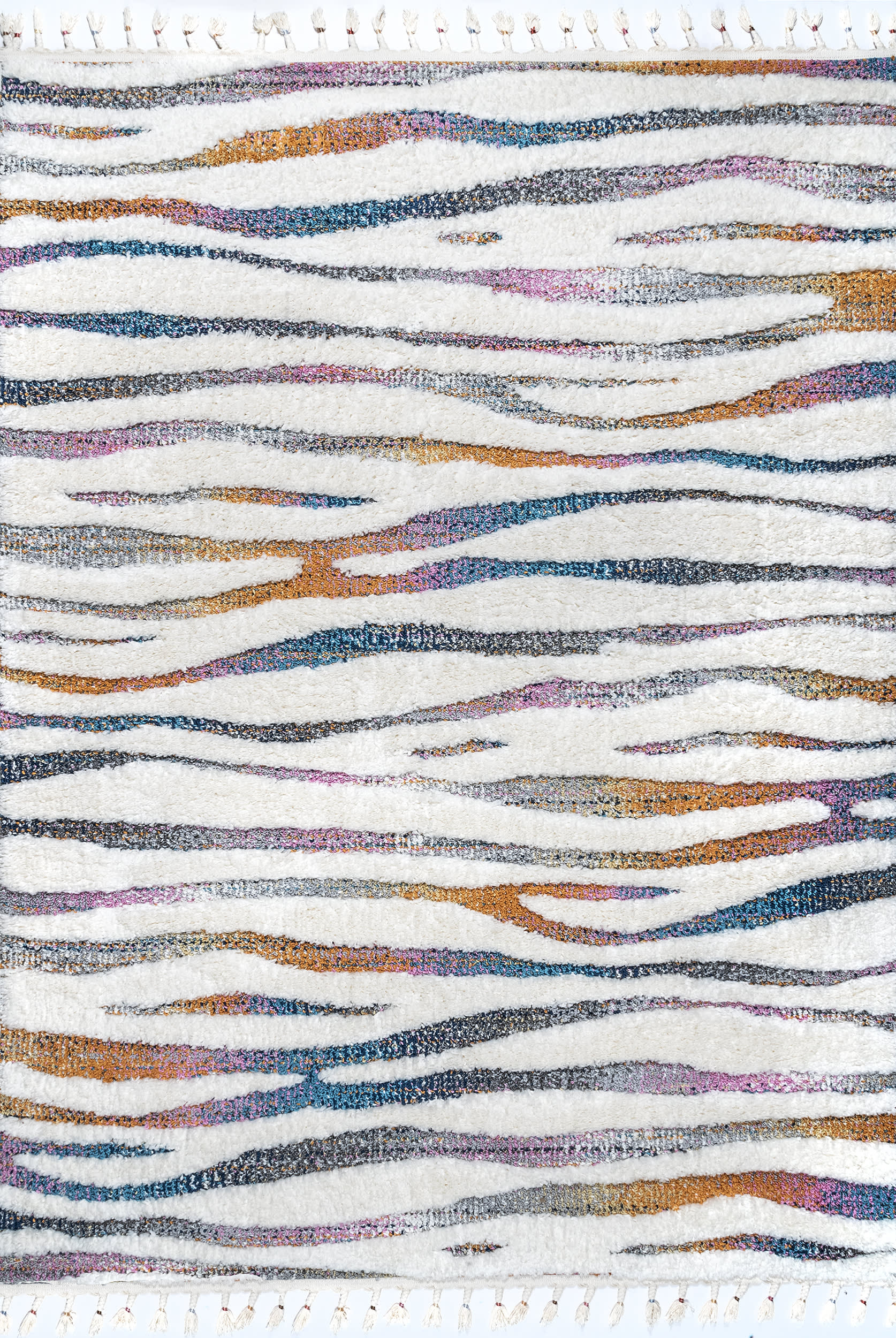 Aritzia Zebra Textured Rug | Ivory