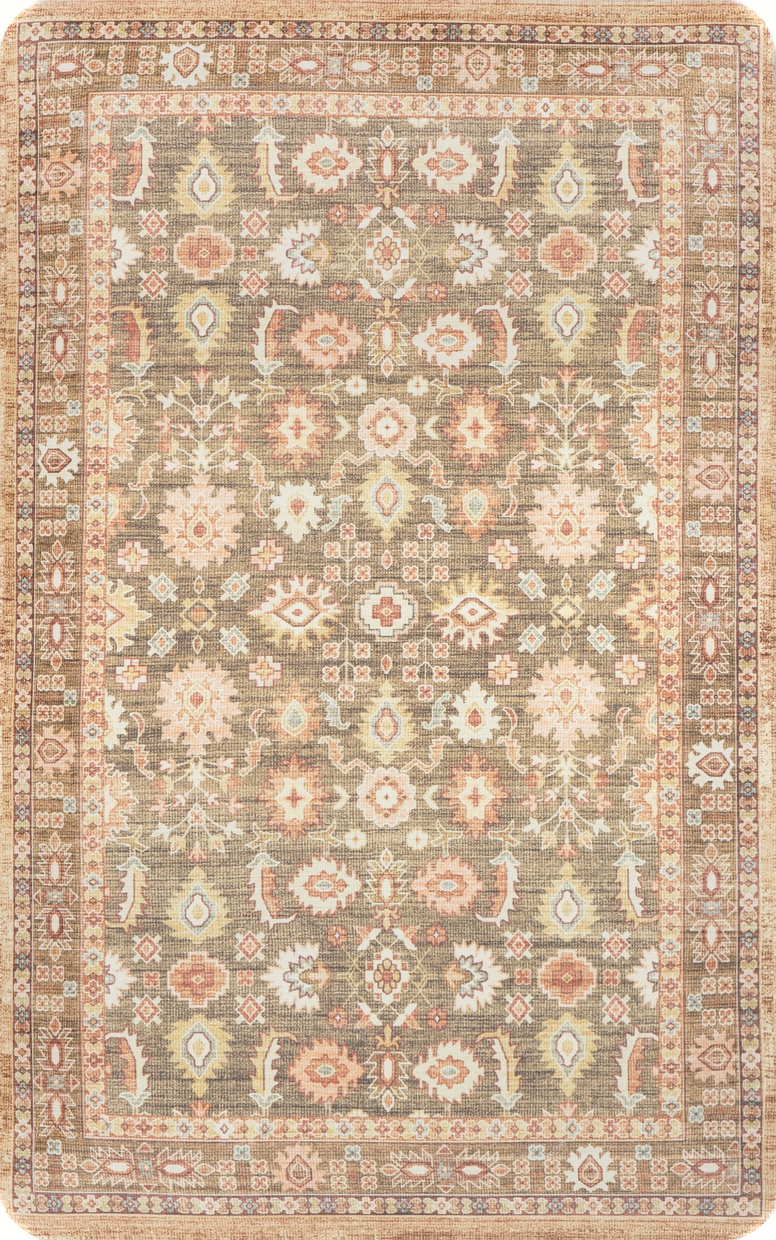 Antique Floral Anti-Fatigue Mat | Beige