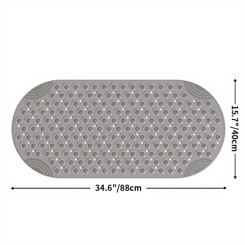 [DEXI Non-Slip Bathtub Mat] DEXI Non-Slip Bathtub Mat - 15.7" x 34.6" Washable Shower Floor Mats with Suction Cups for Bathroom Safety, Perfect Christmas Gift