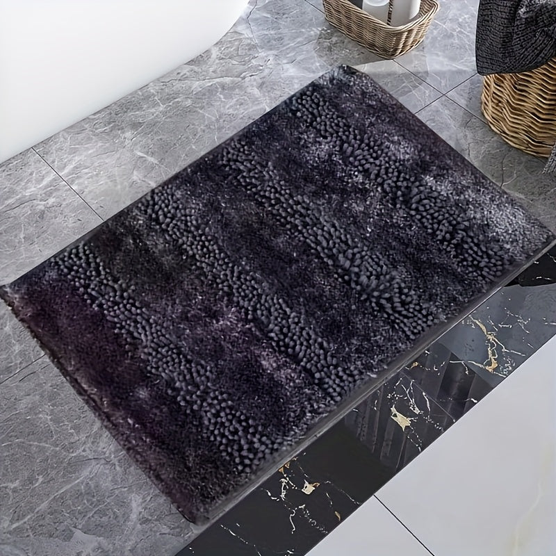 [Super Soft Bath Mat] Super Soft & Absorbent Chenille Bathroom Mat | Non-Slip, Easy To Clean - Ideal For Bathroom, Bedroom, Doorway, Kitchen, And Floor - 1pc