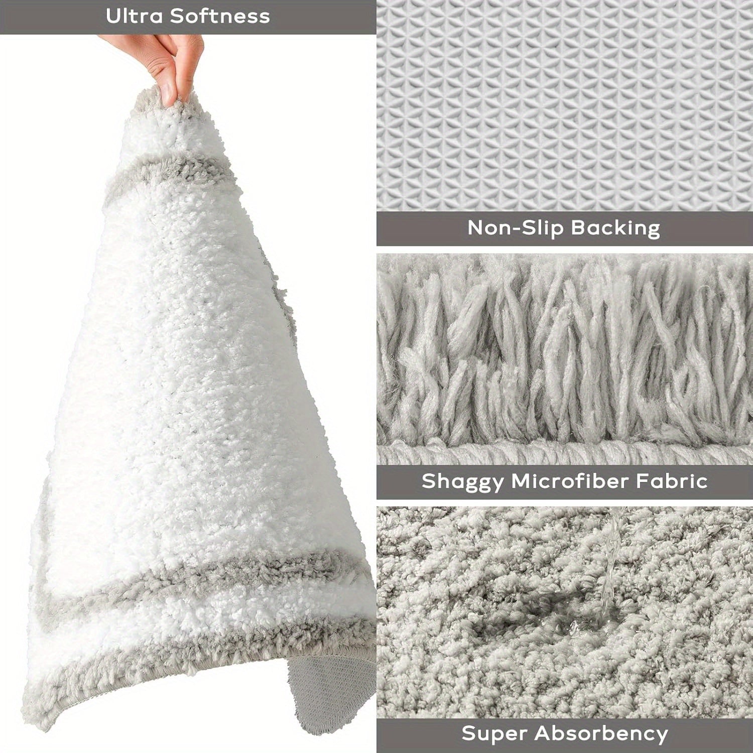 Outdoor Christmas Decorations Bathroom Rugs 2pcs, Rectangle Bath Mat Set Of 2, Machine Washable Quick Dry Bath Runner Pet Friendly Rug, Soft Shaggy Bath Carpet, Non Slip for Dogs,
