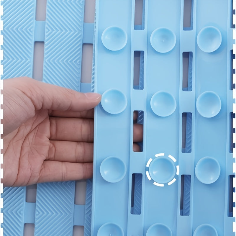 Non-Slip PVC Bathroom Mat - 16x39 Inches, Quick-Dry, Waterproof, Easy Drainage, Durable & Nonskid Floor Mat for Home Shower, Bathroom, Kitchen, and Entryway, Bathroom Floor Mat | Rectangular Floor Mat | PVC Construction, Bathroom Mat