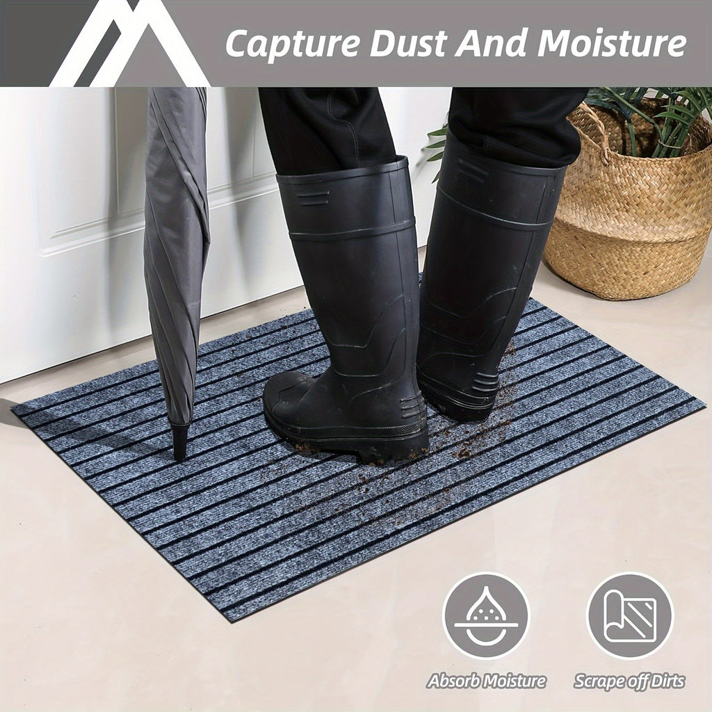 2pcs kitchen carpet, striped non-slip mat, entrance door mat, kitchen living room laundry bathroom absorbent mat set, suitable for kitchen, living room, laundry room, bathroom, balcony, corridor, garage