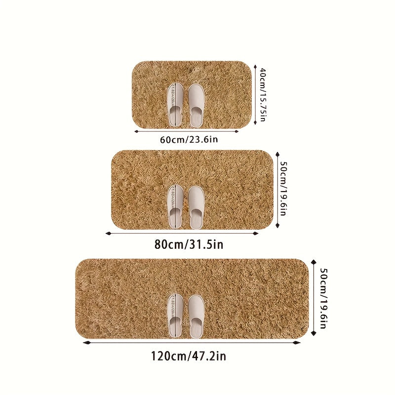 [Ultra Absorbent Bath Mat] 3pcs Ultra Absorbent Bath Mat Set | Extra Large & Small, Non-Slip, Soft Velvet Bath Rugs with Memory Foam - Ideal for Bathroom Decor, Shower, and Tub Accessories