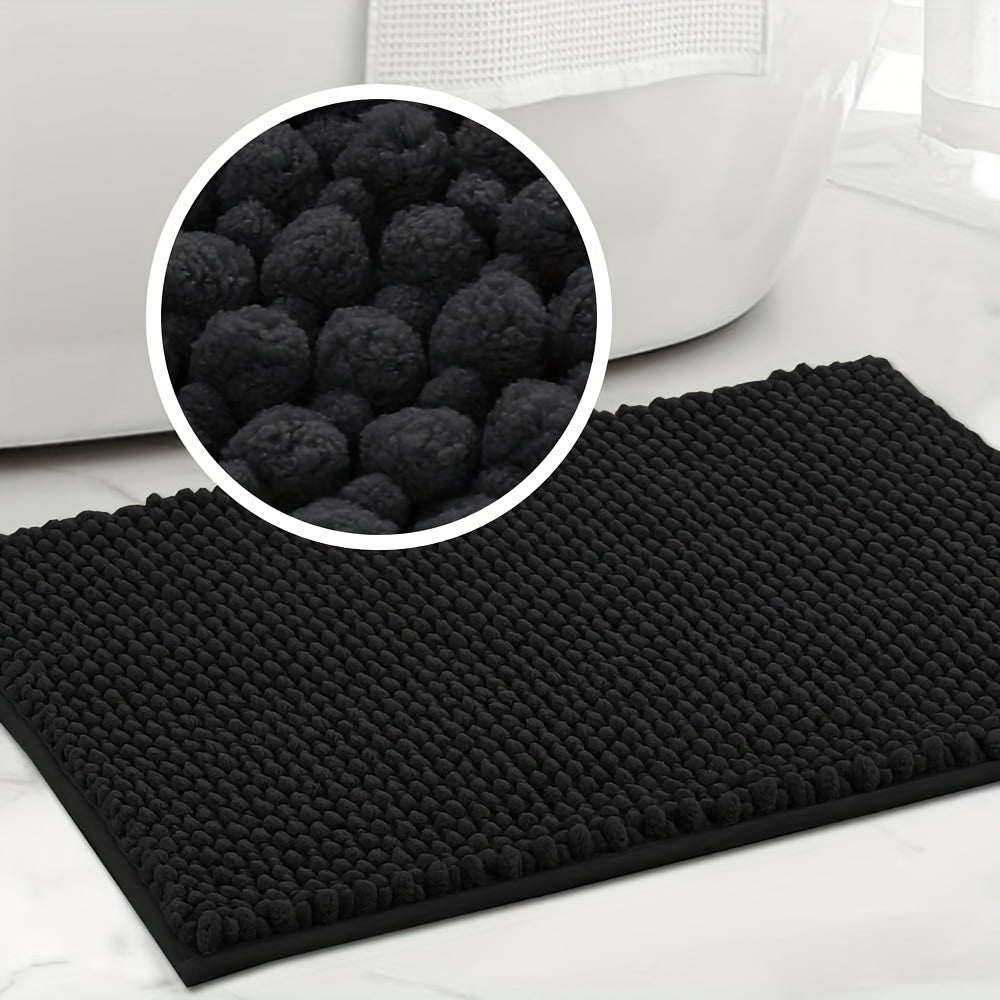 [Ultra-Absorbent Rug] Soft Ultra-Absorbent Bathroom Rug - Thick Non-Slip Polyester with PVC Backing for Home Decor, Perfect for Kitchen & Dining Area