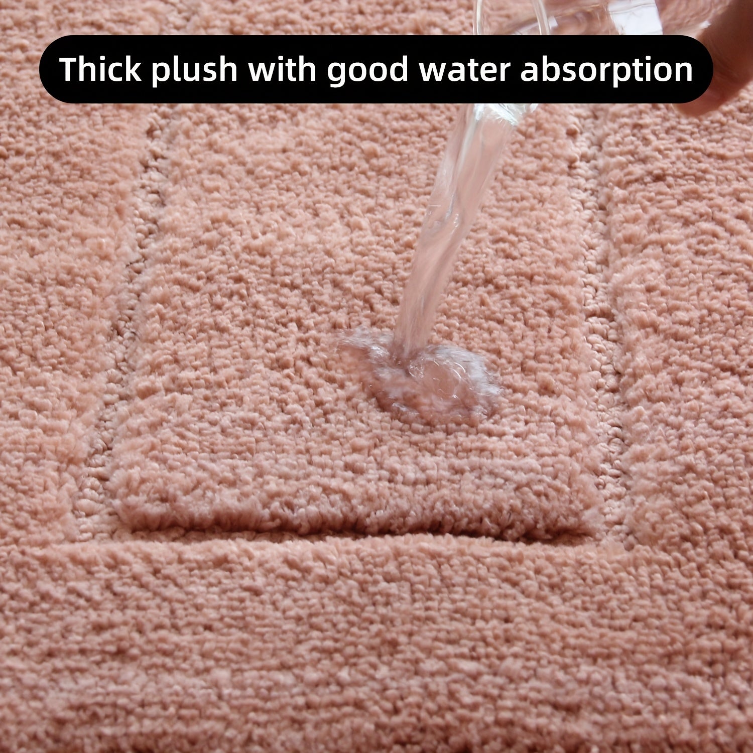 2pcs of ultra-soft, non-slip bathroom carpet 1 super absorbent, machine washable, durable home decoration floor mat (suitable for bathroom, bathroom, bedroom, living room entrance) U-shaped toilet mat entrance door mat