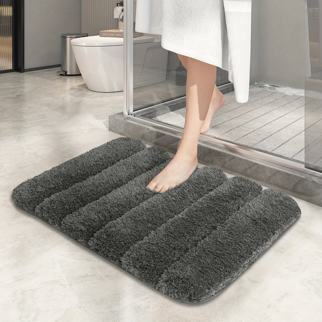 1pc Shower Mat, Super Soft Bath Mat, Bath Rugs Non Slip Washable, Thickened And Comfortable Bathroom Rug, Perfect For Bathroom Decor, Christmas Gifts, Bathroom Accessories, Home Decor