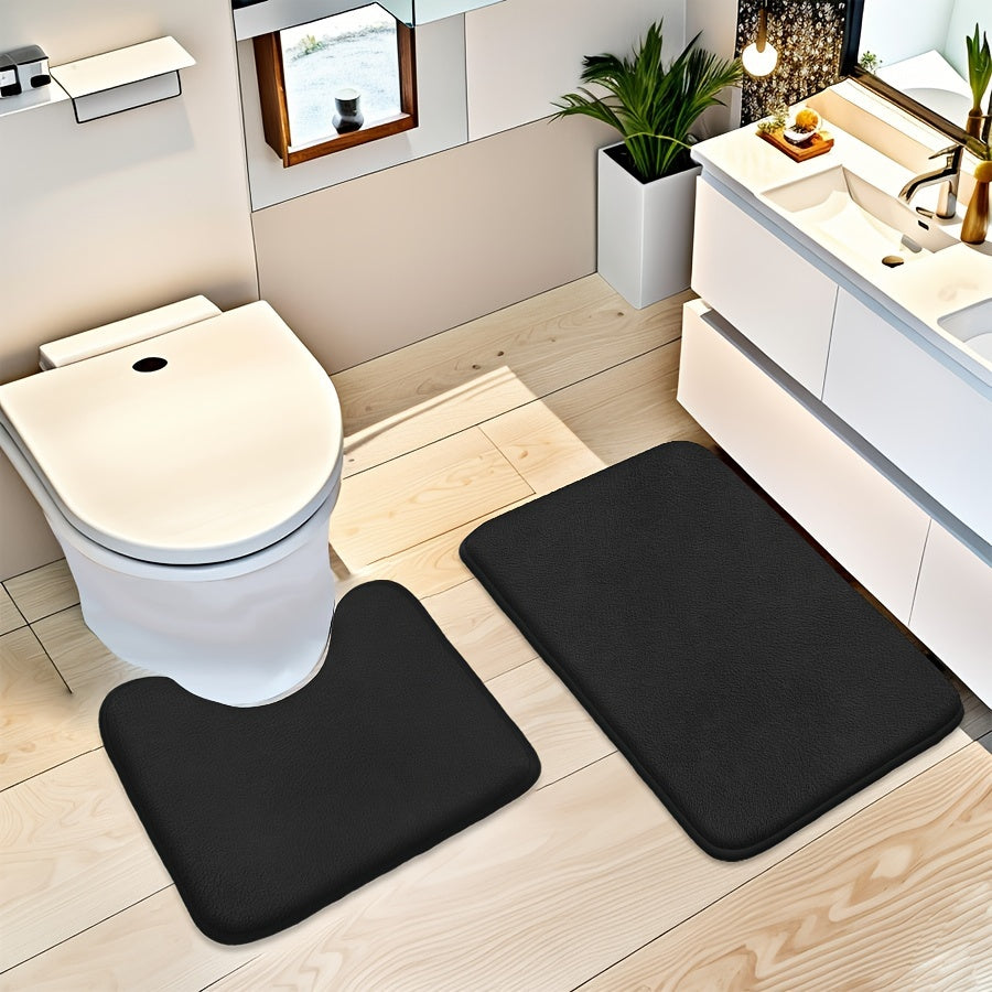 1pc Bathroom Mat, Absorbent & Quick-drying Kitchen Floor Carpet, Non-slip & Super Soft Entry Doorway Floor Rug, for Bathroom Bedroom Kitchen Living Room, Ideal Bathroom Supplies, Home Decoration