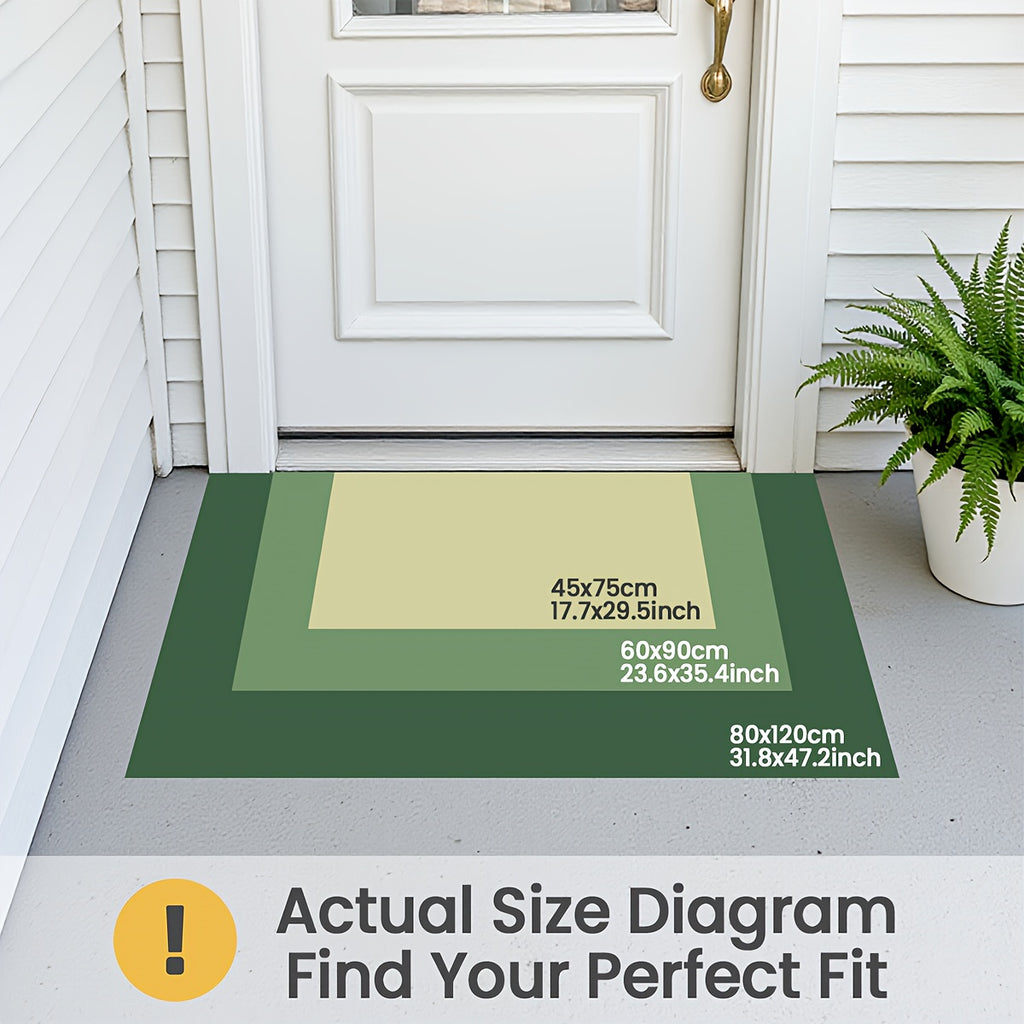 DAJIANG Geometric Stripe Non-Slip Mat - Durable Polyester 100., Hand Wash Only, Rectangular Entryway Mat for Home & Office, Christmas Decor & Gift, Beige & Brown Striped Design, Christmas Decor Mat | Modern Home Decor | Durable Mat, Christmas Decorations