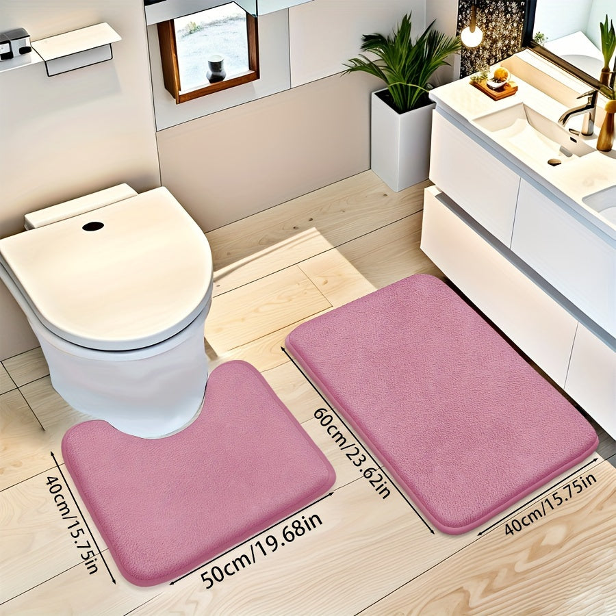 1pc Bathroom Mat, Absorbent & Quick-drying Kitchen Floor Carpet, Non-slip & Super Soft Entry Doorway Floor Rug, for Bathroom Bedroom Kitchen Living Room, Ideal Bathroom Supplies, Home Decoration