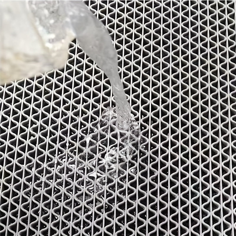 [Anti-Slip Pad] Thin 1pc 4.5mm PVC Anti-Slip Pad | Hollow Non-Slip Drainage Mat for Bathroom and Kitchen, Machine Made, Hand Wash Only, Rectangular Shape, High Absorbency Mat, Modern Bath Mat, PVC Construction, Bathroom Mat