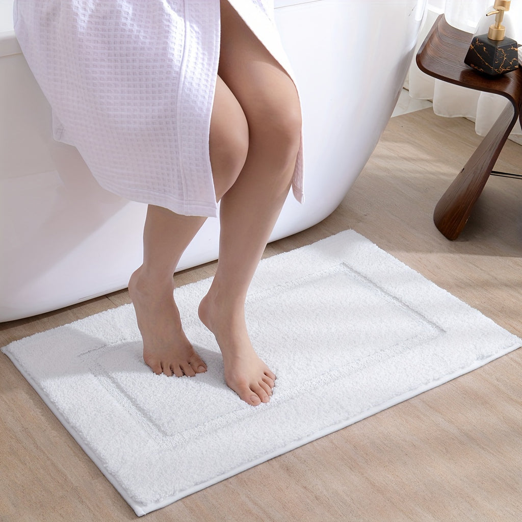 Bathroom Rug Mat, Ultra Absorbent Soft Bath Rug, Washable Non-Slip Bath Mat for Bathroom Floor, Tub, Shower Room, 24"x16", Brown