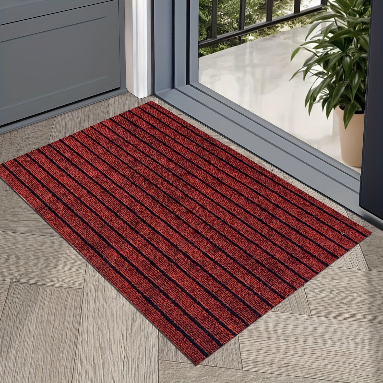 2pcs kitchen carpet, striped non-slip mat, entrance door mat, kitchen living room laundry bathroom absorbent mat set, suitable for kitchen, living room, laundry room, bathroom, balcony, corridor, garage