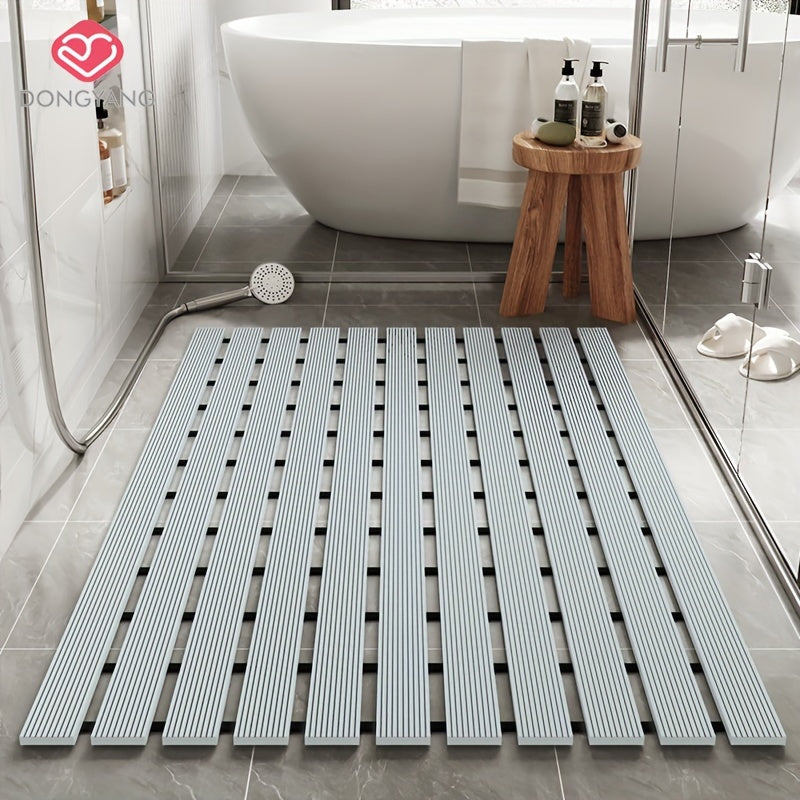 1pc of Dongyang brand Christmas PVC anti slip bathroom mat, bathroom mat with rubber backing and drainage holes, soft shower mat, suitable for bathtub, shower floor mat, bathroom mat, simple and stylish bathroom decoration mat, 16.9 * 23.6 inches, Best