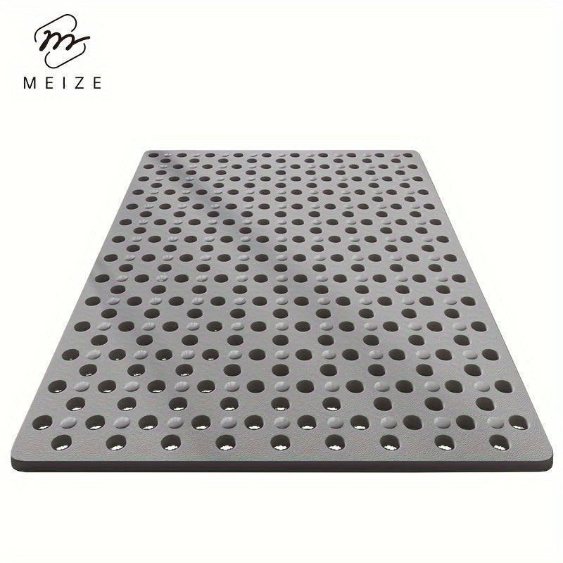 [Meize Anti Slip Mat] Meize 1pc Anti Slip Mat | Shower Mat with Strong Suction Cup, Circular Hole Design, Massage Ring, Convenient for Maintenance and Quick Watering, Suitable for Shower Rooms, Hotel Bathrooms, Bathrooms, Bathtubs