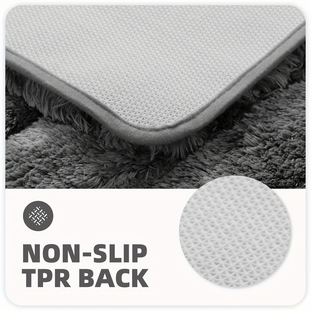 1pc Shower Mat, Super Soft Bath Mat, Bath Rugs Non Slip Washable, Thickened And Comfortable Bathroom Rug, Perfect For Bathroom Decor, Christmas Gifts, Bathroom Accessories, Home Decor