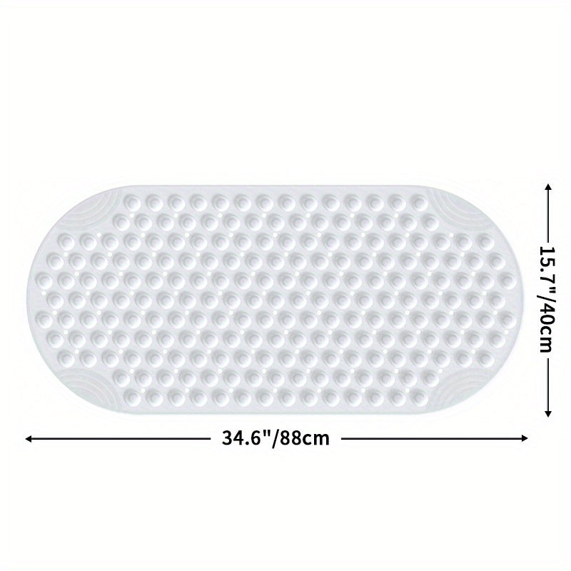[DEXI Non-Slip Bathtub Mat] DEXI Non-Slip Bathtub Mat - 15.7" x 34.6" Washable Shower Floor Mats with Suction Cups for Bathroom Safety, Perfect Christmas Gift