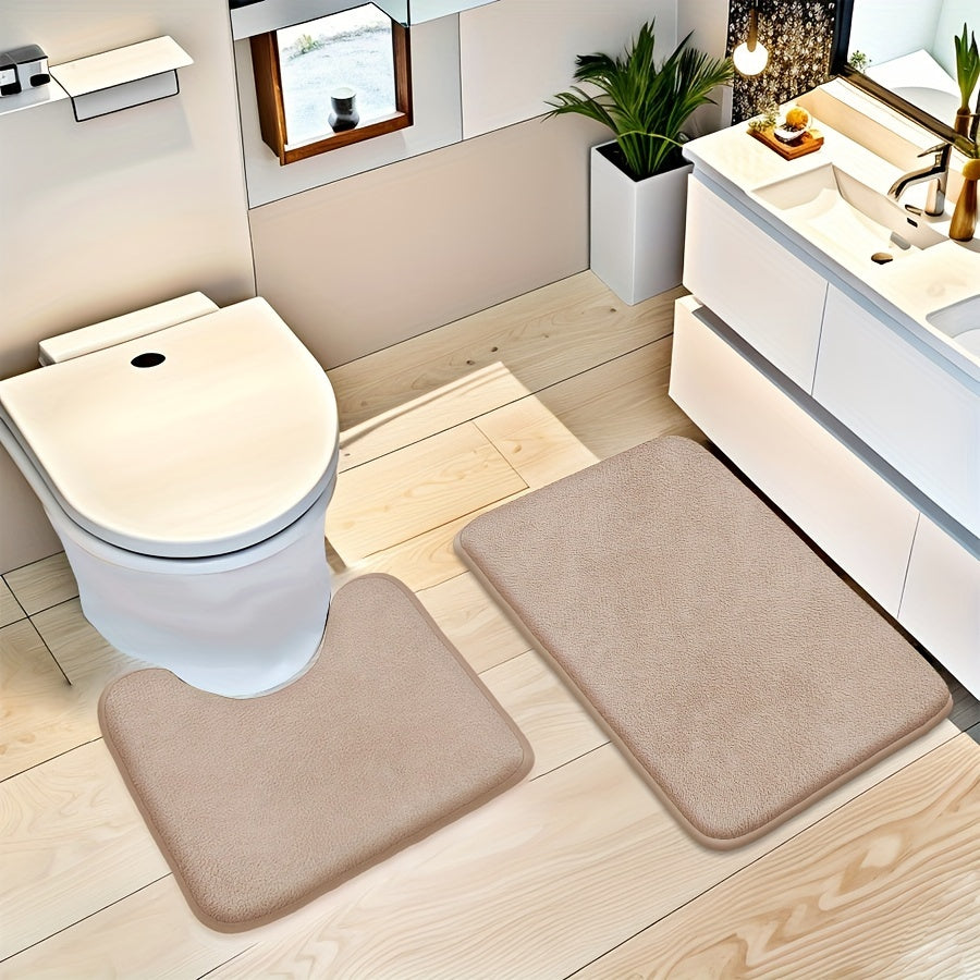 1pc Bathroom Mat, Absorbent & Quick-drying Kitchen Floor Carpet, Non-slip & Super Soft Entry Doorway Floor Rug, for Bathroom Bedroom Kitchen Living Room, Ideal Bathroom Supplies, Home Decoration