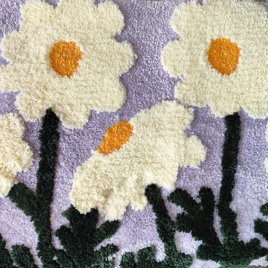 1pc Ultra-Soft Plush Fabric Flower-Shaped Bath Mat with Non-Slip TPR Backing, Polyester Super Absorbent Rectangular Bathroom Rug, 3D High-Low Texture, Machine Washable Home Decor Bathtub Carpet