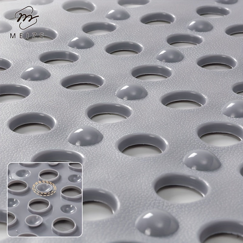 [Meize Anti Slip Mat] Meize 1pc Anti Slip Mat | Shower Mat with Strong Suction Cup, Circular Hole Design, Massage Ring, Convenient for Maintenance and Quick Watering, Suitable for Shower Rooms, Hotel Bathrooms, Bathrooms, Bathtubs