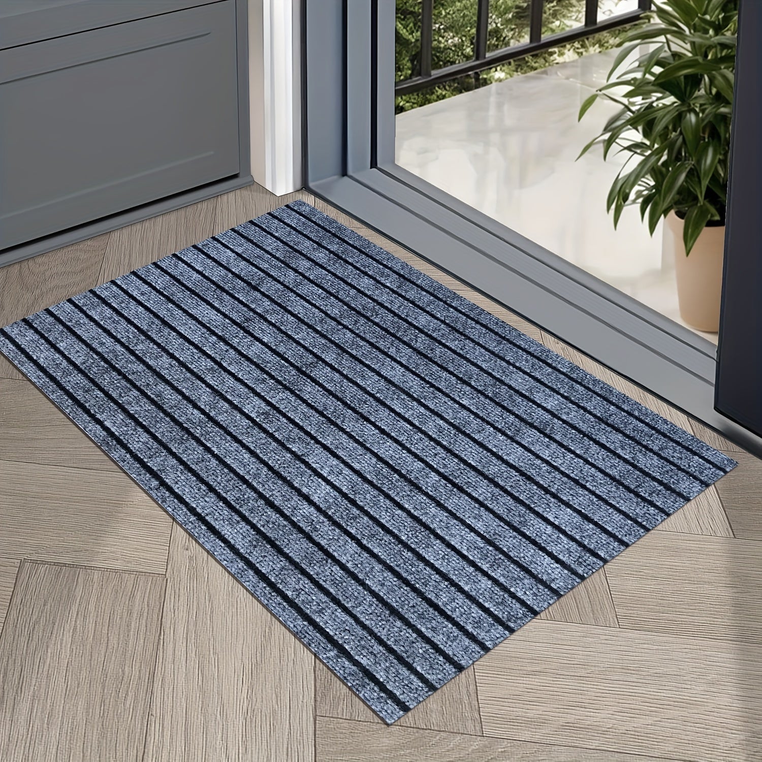 2pcs kitchen carpet, striped non-slip mat, entrance door mat, kitchen living room laundry bathroom absorbent mat set, suitable for kitchen, living room, laundry room, bathroom, balcony, corridor, garage