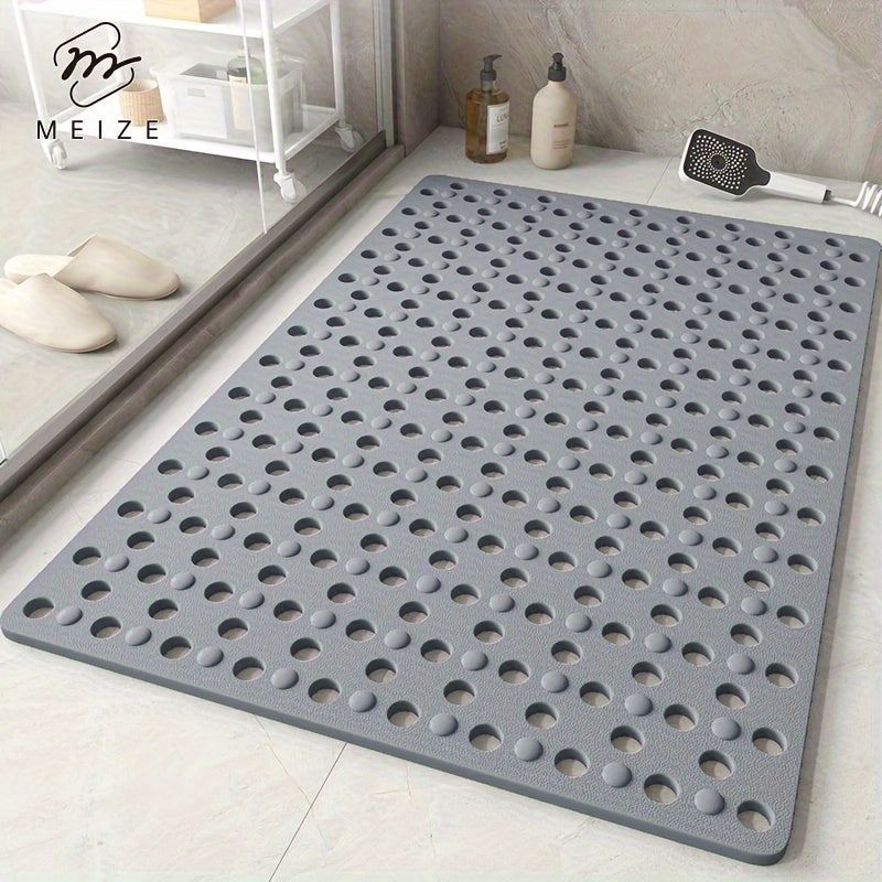 [Meize Anti Slip Mat] Meize 1pc Anti Slip Mat | Shower Mat with Strong Suction Cup, Circular Hole Design, Massage Ring, Convenient for Maintenance and Quick Watering, Suitable for Shower Rooms, Hotel Bathrooms, Bathrooms, Bathtubs
