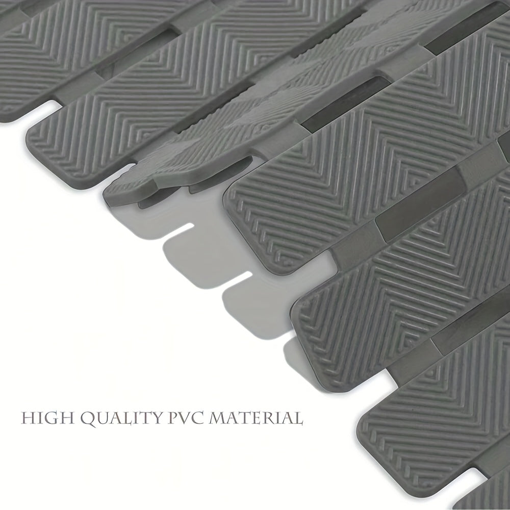 Non-Slip PVC Bathroom Mat - 16x39 Inches, Quick-Dry, Waterproof, Easy Drainage, Durable & Nonskid Floor Mat for Home Shower, Bathroom, Kitchen, and Entryway, Bathroom Floor Mat | Rectangular Floor Mat | PVC Construction, Bathroom Mat