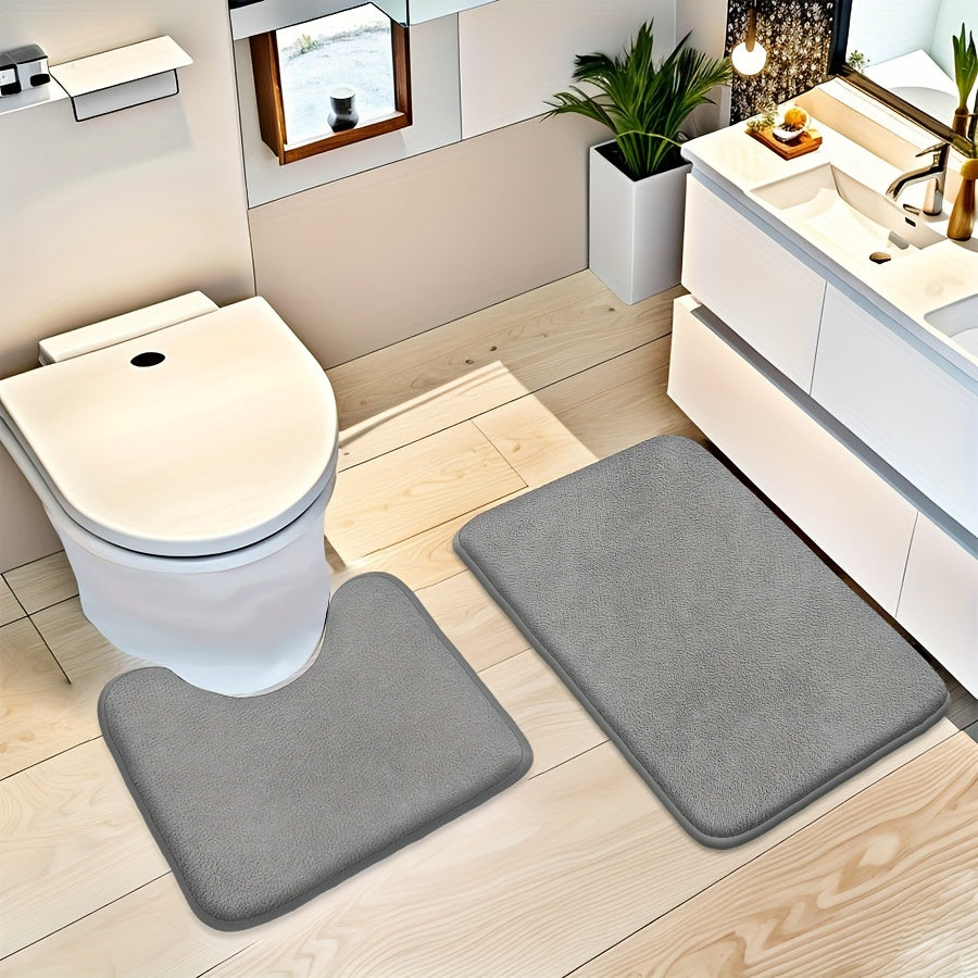 1pc Bathroom Mat, Absorbent & Quick-drying Kitchen Floor Carpet, Non-slip & Super Soft Entry Doorway Floor Rug, for Bathroom Bedroom Kitchen Living Room, Ideal Bathroom Supplies, Home Decoration