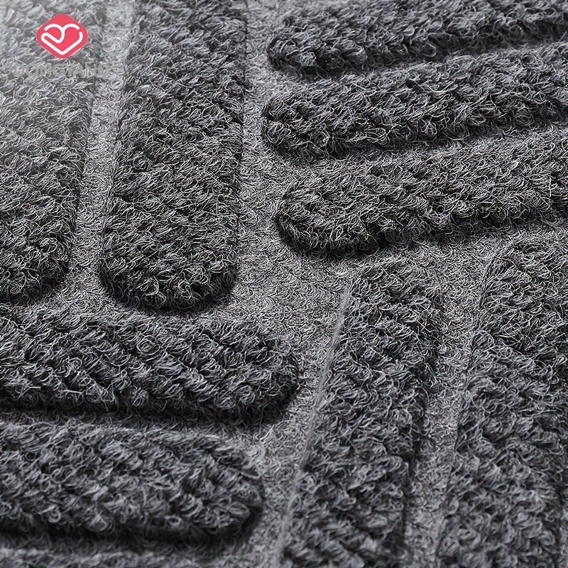 1pc of Dongyang brand water absorbing and anti slip door mat, solid color striped welcome Mat, thickened and weighted outdoor mat, Durable and easy to maintain foot pads, suitable for outdoor doorways, corridors, Entrance halls, outdoors