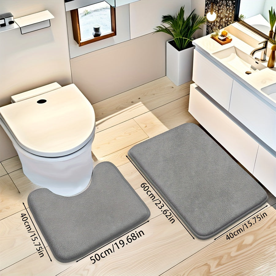 1pc Bathroom Mat, Absorbent & Quick-drying Kitchen Floor Carpet, Non-slip & Super Soft Entry Doorway Floor Rug, for Bathroom Bedroom Kitchen Living Room, Ideal Bathroom Supplies, Home Decoration