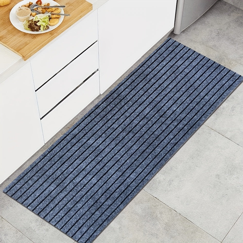 2pcs kitchen carpet, striped non-slip mat, entrance door mat, kitchen living room laundry bathroom absorbent mat set, suitable for kitchen, living room, laundry room, bathroom, balcony, corridor, garage