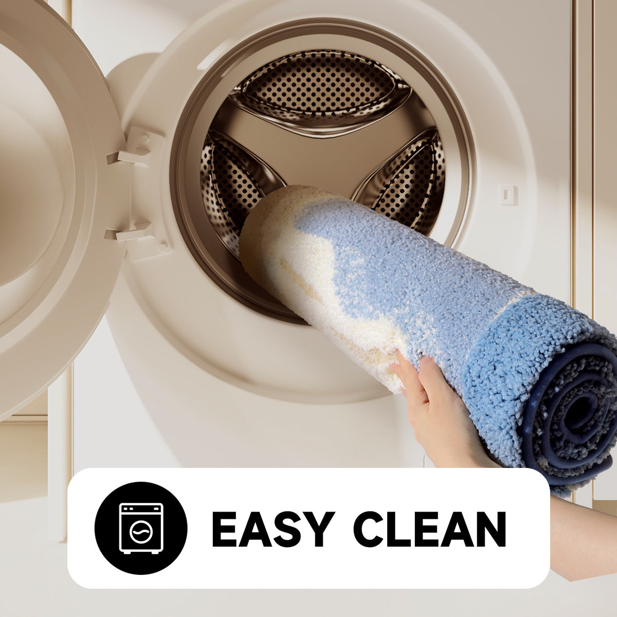 2PC Bathroom Mats Set,Soft Absorbent Bathroom Rug Floor Mats,Machine Washable Non-Slip Bathtub Mat, Summer Beach Design, Room Decor, For Sinks, Showers, Bathroom Accessories