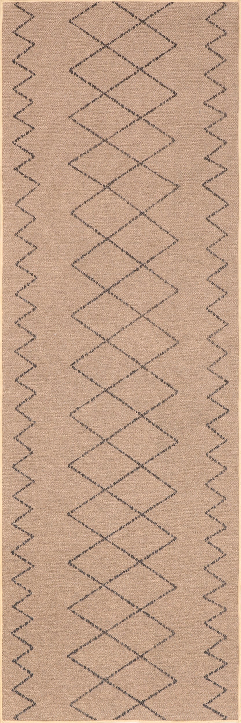 Alexandra Easy-Jute Washable Zig Zag Rug | Natural