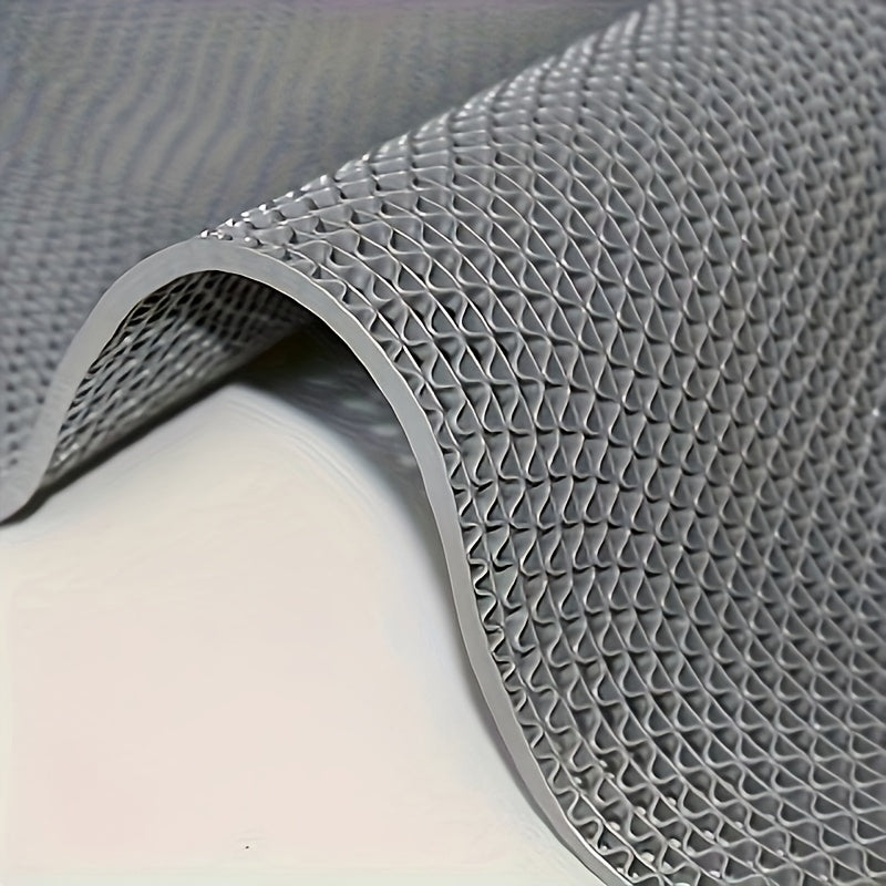 [Anti-Slip Pad] Thin 1pc 4.5mm PVC Anti-Slip Pad | Hollow Non-Slip Drainage Mat for Bathroom and Kitchen, Machine Made, Hand Wash Only, Rectangular Shape, High Absorbency Mat, Modern Bath Mat, PVC Construction, Bathroom Mat