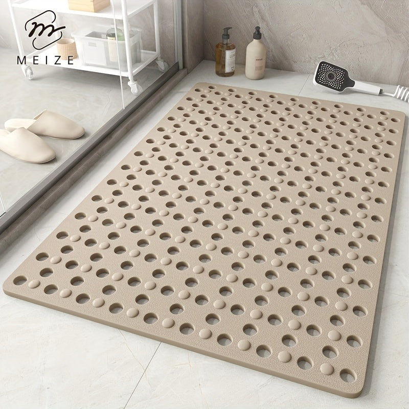 [Meize Anti Slip Mat] Meize 1pc Anti Slip Mat | Shower Mat with Strong Suction Cup, Circular Hole Design, Massage Ring, Convenient for Maintenance and Quick Watering, Suitable for Shower Rooms, Hotel Bathrooms, Bathrooms, Bathtubs