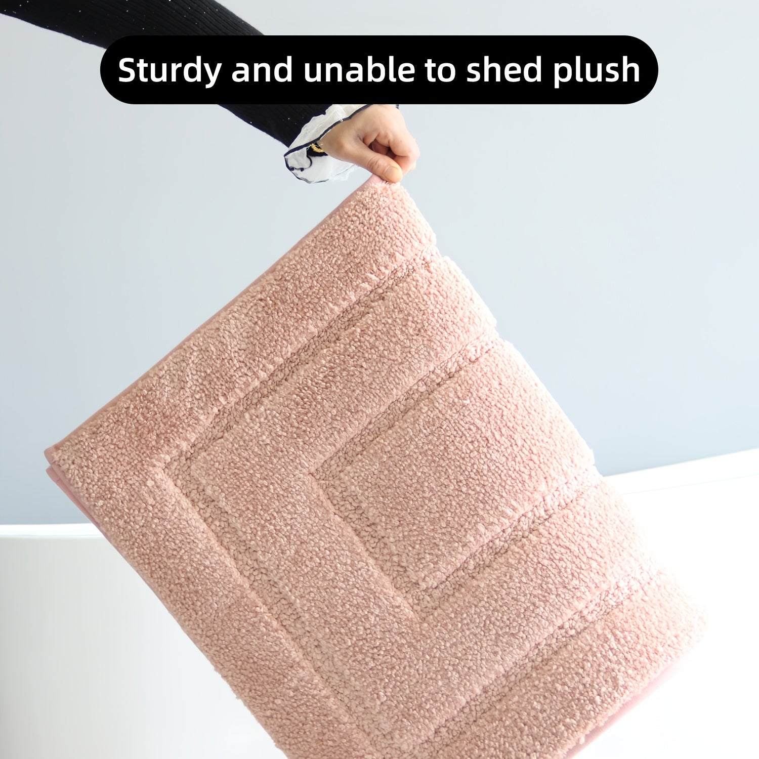 2pcs of ultra-soft, non-slip bathroom carpet 1 super absorbent, machine washable, durable home decoration floor mat (suitable for bathroom, bathroom, bedroom, living room entrance) U-shaped toilet mat entrance door mat