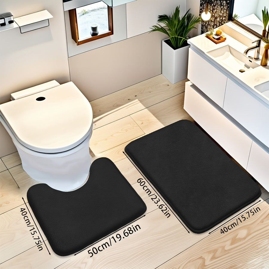 1pc Bathroom Mat, Absorbent & Quick-drying Kitchen Floor Carpet, Non-slip & Super Soft Entry Doorway Floor Rug, for Bathroom Bedroom Kitchen Living Room, Ideal Bathroom Supplies, Home Decoration