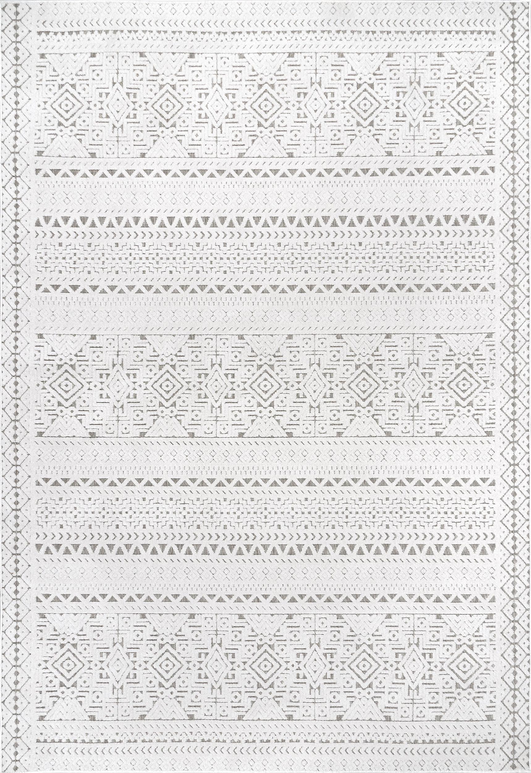 Alina Paneled Textured Indoor/Outdoor Rug | Grey
