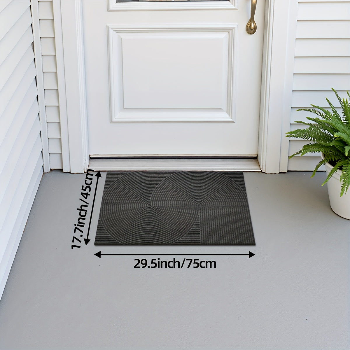 DAJIANG Geometric Stripe Non-Slip Mat - Durable Polyester 100., Hand Wash Only, Rectangular Entryway Mat for Home & Office, Christmas Decor & Gift, Beige & Brown Striped Design, Christmas Decor Mat | Modern Home Decor | Durable Mat, Christmas Decorations