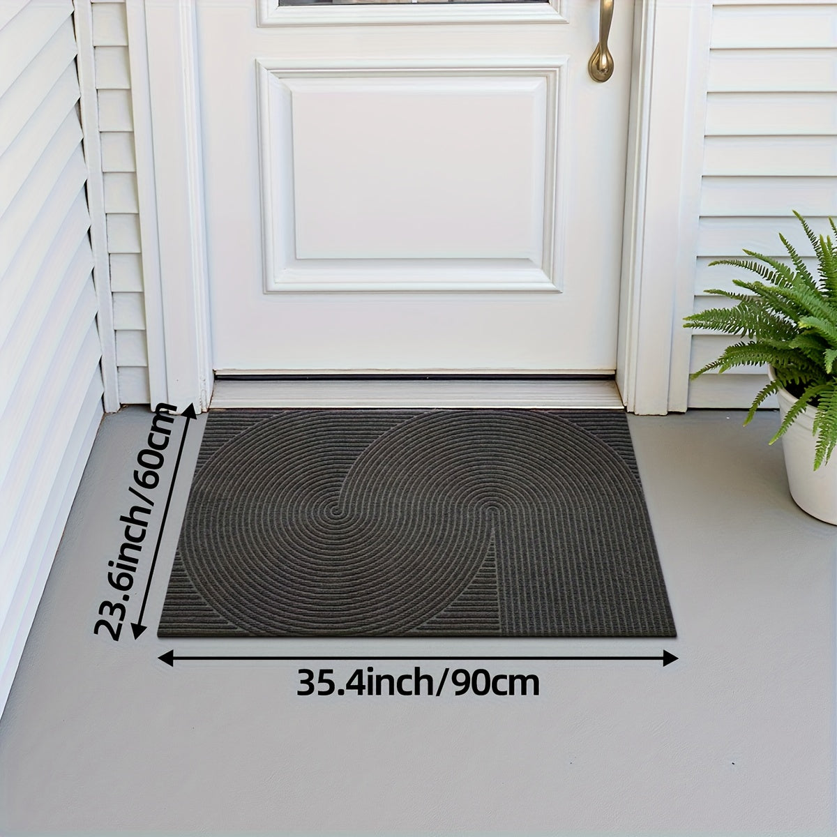 DAJIANG Geometric Stripe Non-Slip Mat - Durable Polyester 100., Hand Wash Only, Rectangular Entryway Mat for Home & Office, Christmas Decor & Gift, Beige & Brown Striped Design, Christmas Decor Mat | Modern Home Decor | Durable Mat, Christmas Decorations