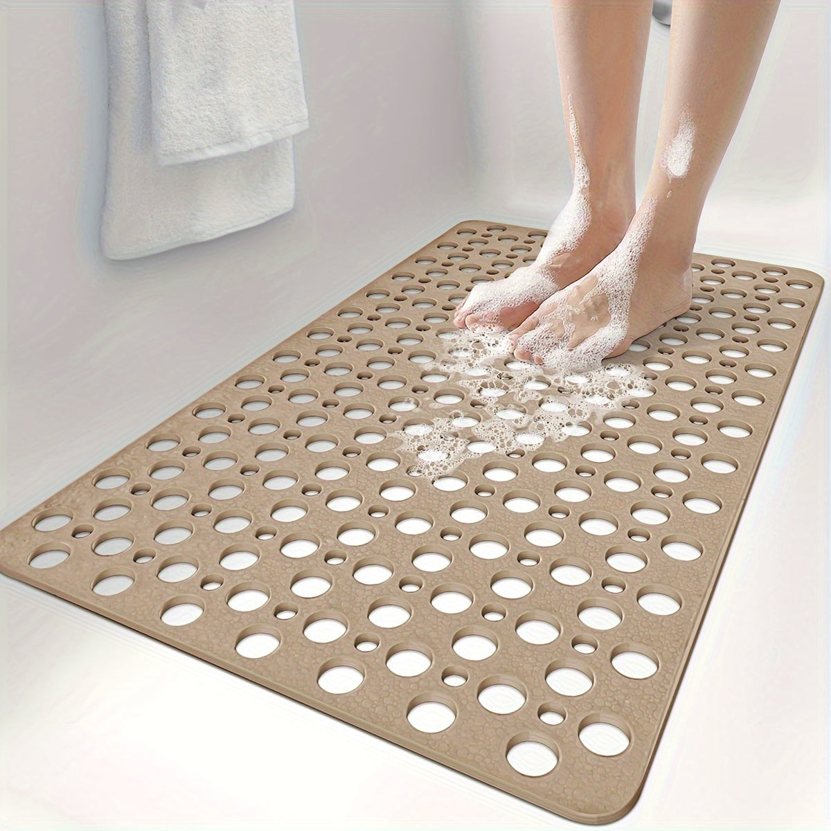 [Non-Slip Bathtub Mat with Suction] DAJIANG Non-Slip Bathtub Mat with Suction Cups - Easy Clean, Durable PVC Shower Rug for Bathroom Safety, Christmas/Halloween Gift Decoration