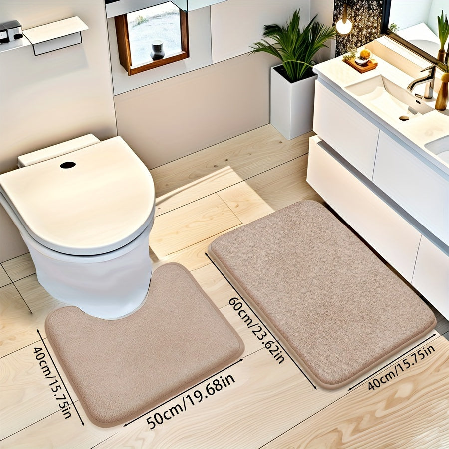 1pc Bathroom Mat, Absorbent & Quick-drying Kitchen Floor Carpet, Non-slip & Super Soft Entry Doorway Floor Rug, for Bathroom Bedroom Kitchen Living Room, Ideal Bathroom Supplies, Home Decoration