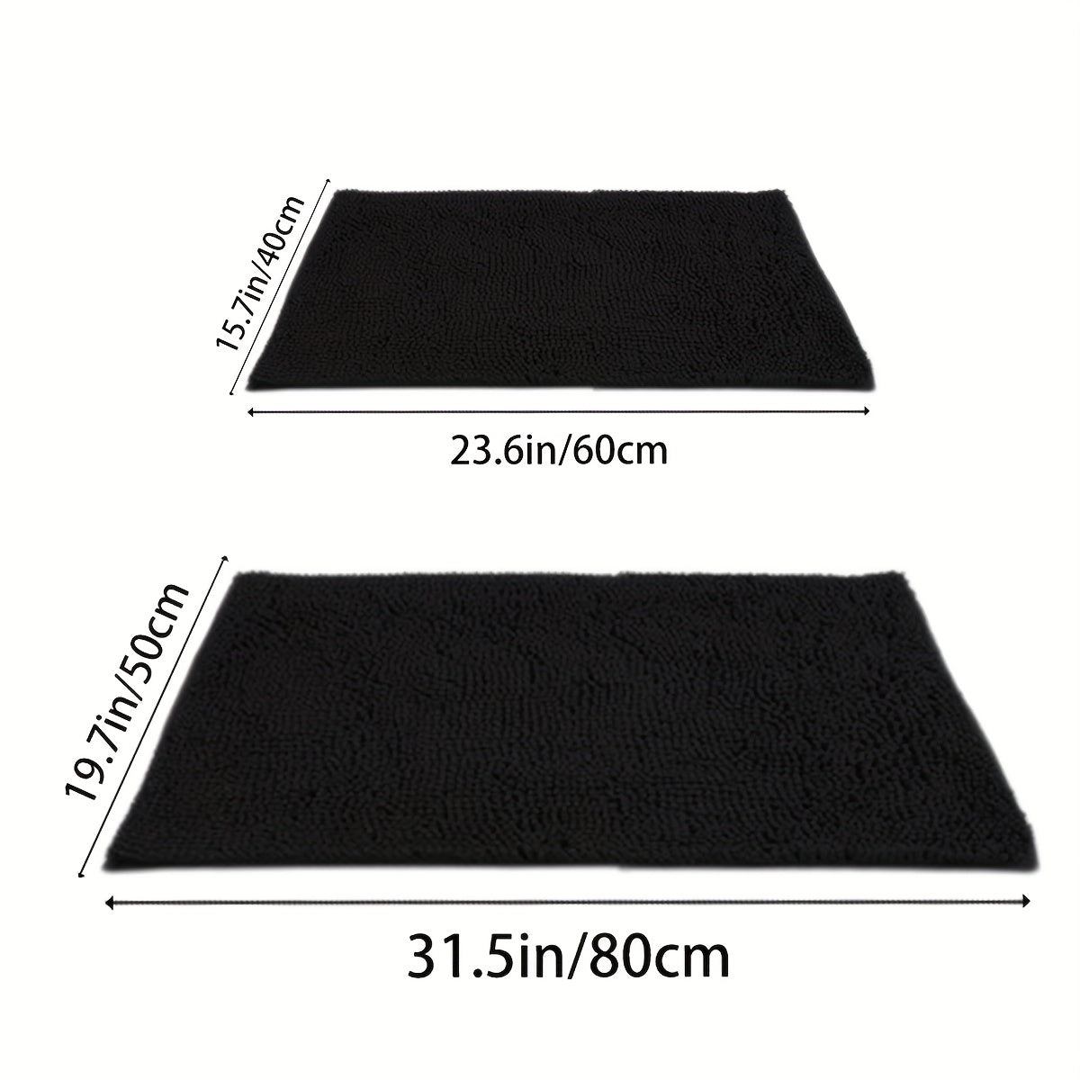 [Ultra-Absorbent Rug] Soft Ultra-Absorbent Bathroom Rug - Thick Non-Slip Polyester with PVC Backing for Home Decor, Perfect for Kitchen & Dining Area