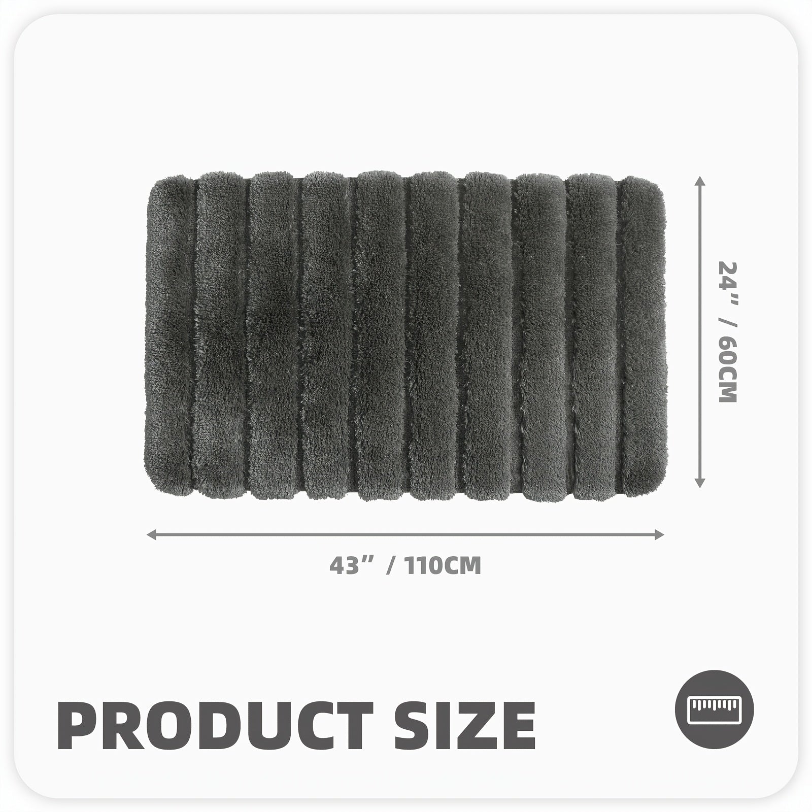 1pc Shower Mat, Super Soft Bath Mat, Bath Rugs Non Slip Washable, Thickened And Comfortable Bathroom Rug, Perfect For Bathroom Decor, Christmas Gifts, Bathroom Accessories, Home Decor